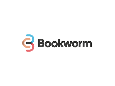 Bookworm Logo clean logo logodesign minimal typography