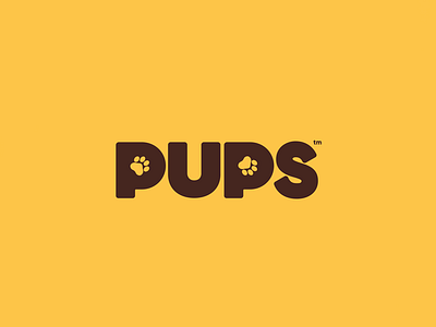 Pups Logo clean logo logodesign minimal typography