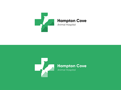 Hampton Cove Animal Hospital Logo clean logo logodesign minimal typography