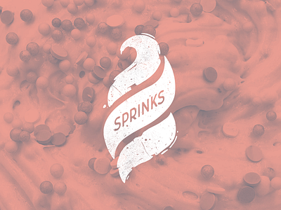 Sprinkles Logo grunge handwritten ice cream logo logodesign type