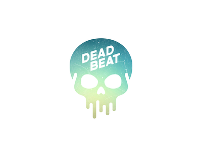 Deadbeat Logo grunge logo logodesign music skull type