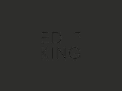 Ed King Photographer Logo clean logo logodesign minimal typography