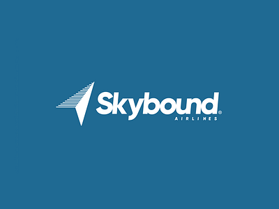 Skybound Airlines Logo airlines clean logo logodesign minimal sky typography