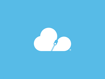 Zip Cloud Identity clean cloud logo logodesign minimal typography zip