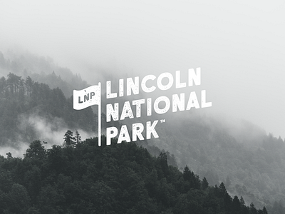 Lincoln National Park Identity clean grunge logo logodesign minimal national park typography