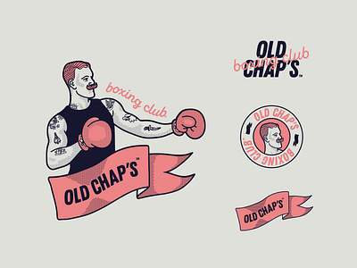 Old Chaps Boxing Club Identity boxing handwritten illustration logo logodesign retro type