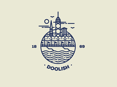 My home town. douglas homage hometown logo logo design