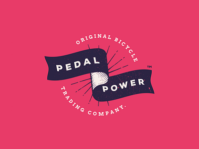 Pedal Power - Original Bicycle Trading Company Identity bicycle grunge handwritten logo logodesign power type