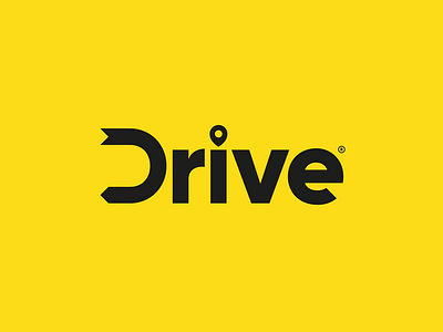 Drive - Rideshare Taxi Service Logo drive logo taxi typography