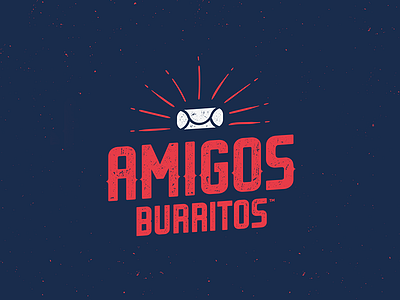 Amigos Burritos Identity burrito grunge identity logo street food