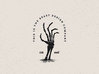 This Is The Beast Design Co company distressed grunge halloween hand handdrawn skeleton trademark