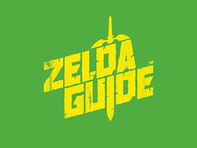 Zelda Guide Logo Concept grunge handdrawn handwritten illustration logo logodesign type typography vector