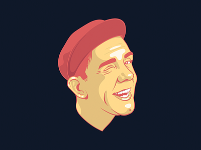 Sir Norman Wisdom classic comedian comedy handdrawn illustration illustrator legend