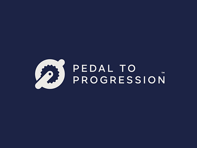Pedal to Progression identity branding clean cycling logo logodesign pedal simple type