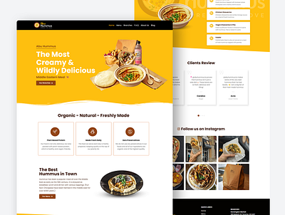 Web Design & WordPress Dev. - Abu Hummus clean elementor figma hummus landing page middle eastern restaurant ui web design website