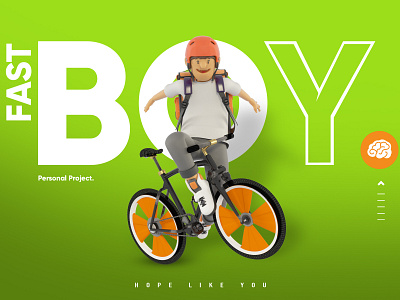 FastBoy 3d animation art baby branding cinema4d design hand illustration logo love vector