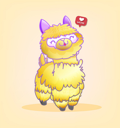 Baby Alpaca animation branding design illustration vector