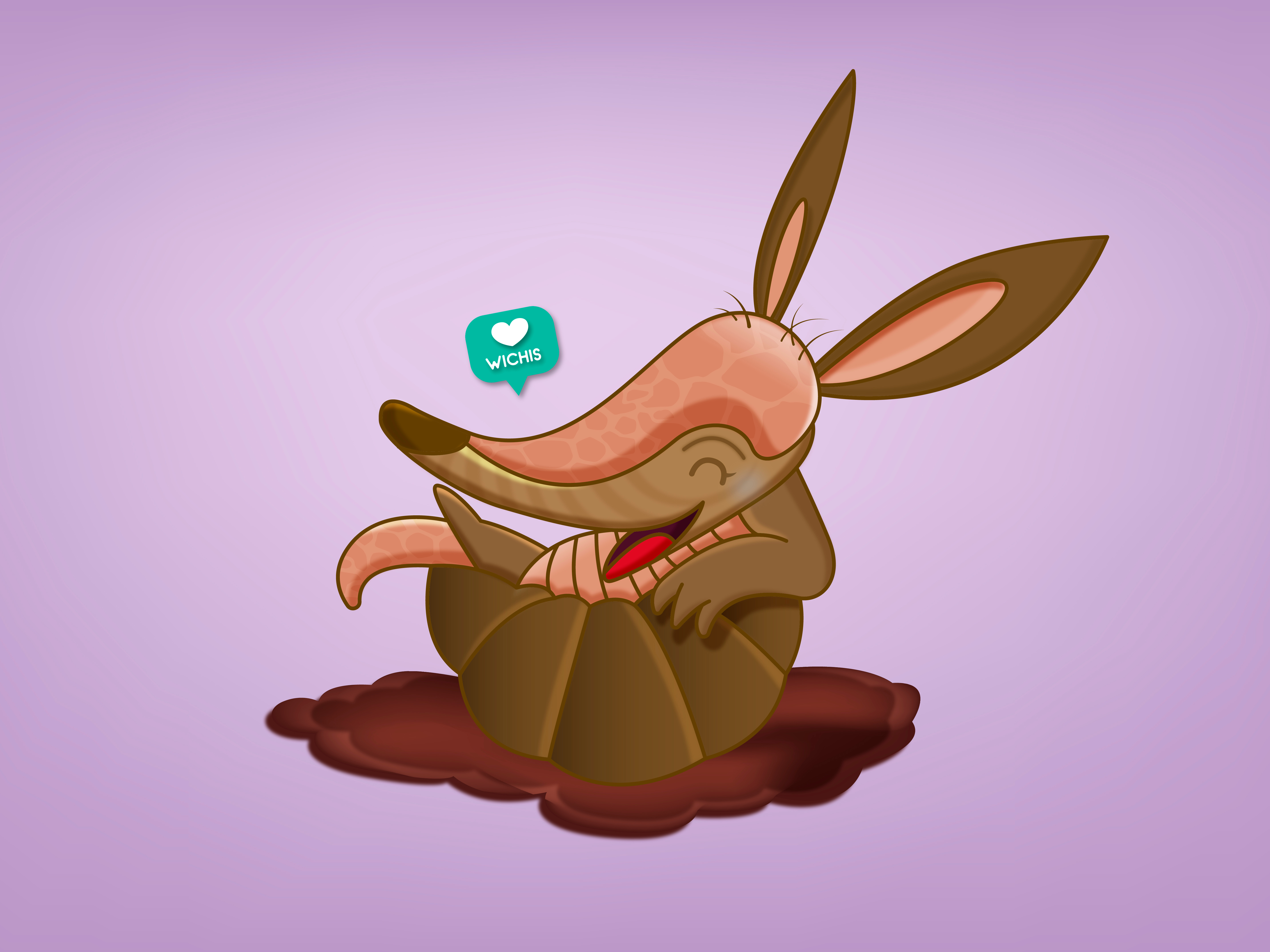 Baby Armadillo Cartoon