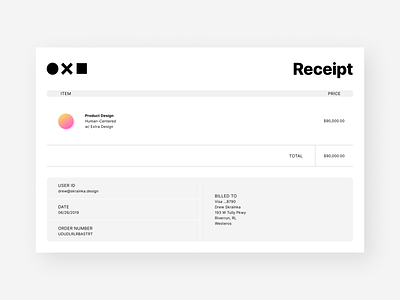 Receipt dailyui design ui