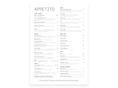 Appetito 01 – Abbott Kinney graphic design typography visual design