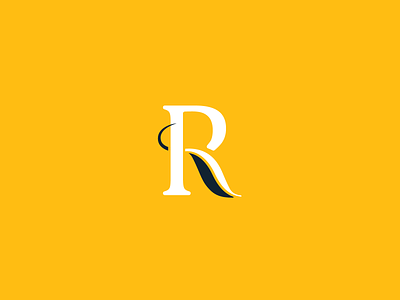 Logotype R brand branding flat icon logo typography vecteur vector