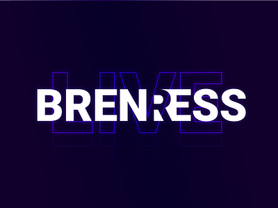 BRENRESS - Streamer blue brand branding communication design flat logo streamer twitch typography vecteur vector