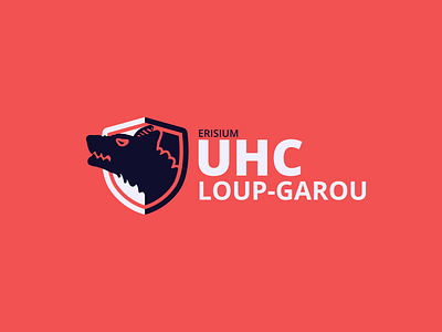 Erisium - UHC Loup-Garou branding communication da design flat graphic design logo logotype minecraft red vecteur vector werewolf wolf