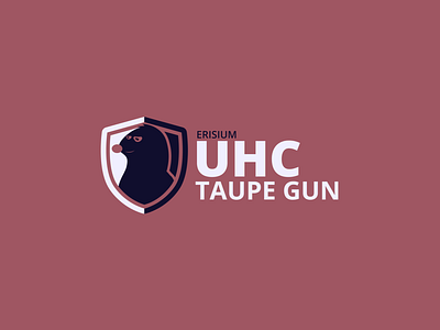 Erisium - UHC Taupe Gun branding communication design flat logo minecraft vecteur vector