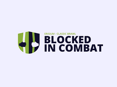 Erisium - Blocked in Combat blazon blocked branding communication design flat logo minecraft prison vecteur vector
