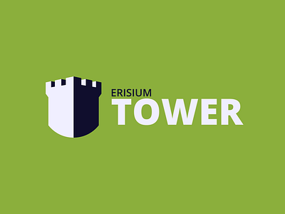 Erisium - Tower blazon branding communication design erisium flat green logo minecraft tower vecteur vector