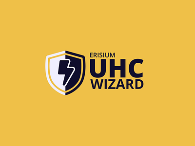 Erisium - Wizard UHC blazon branding communication flat logo minecraft vecteur vector yellow