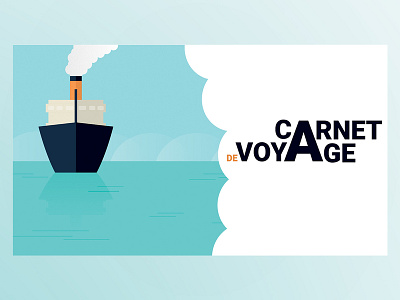 Article - " Carnet de Voyage " - Erisium design flat illustration typography vecteur vector