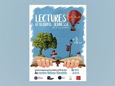Lectures d'albums jeunesse - Poster digitalart draw france kids poster