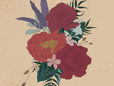 Flower Bouquet design digital digital illustration drawing flowers illustration photoshop