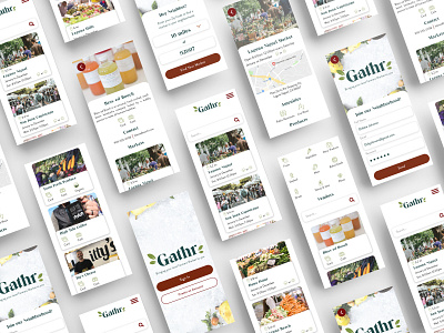 Gathr App app design logo mobile ui ux