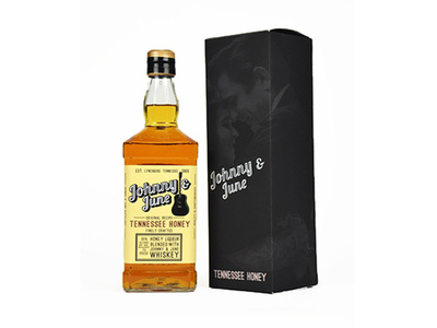 Johnny & June Whiskey branding design logo packagedesign packaging typography