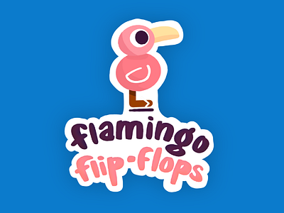 Lil flamingo logo branding cute design hand drawn hand lettering icon illustration lettering logo procreate typography