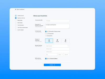 Responsive onboarding form animation b2b enterprise figma form freelance input mobile first mobile responsive motion graphics onboarding responsive saas software text area text field ui uiux user experience ux design