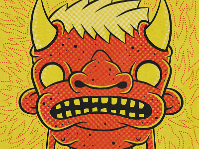Hello, my name is 2020 - illustration 2d cartoon colorful comic books design devil graphic design halftone hand drawn illustration lowbrow monster red retro retro supply co texture vintage yellow