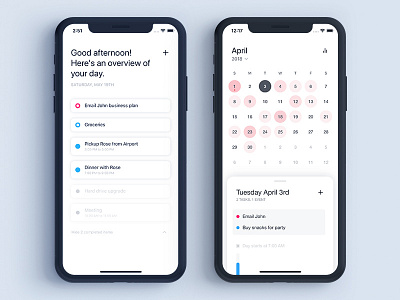 Dawn Calendar app calendar data design interaction ios iphone mobile reminders ui ux