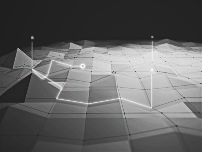 Terrain 3d bw map minimal route simple terrain