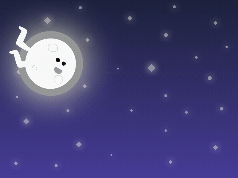 Moon&Sun after effects animation character gif moon pendulum sun