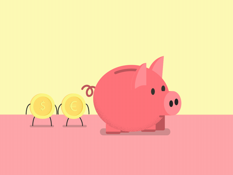 Piggy Bank after effects animation bank character duik explainer explainer video gif illustration rig rigging