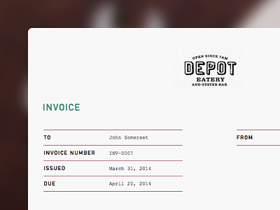 Invoice template - Pecan