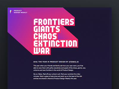 Frontiers, Giants, Chaos, Extinction and War animation gif product design web web design