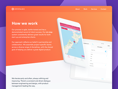 Agency Website - 'Our Process' Page about us agency ui ux web web design webflow