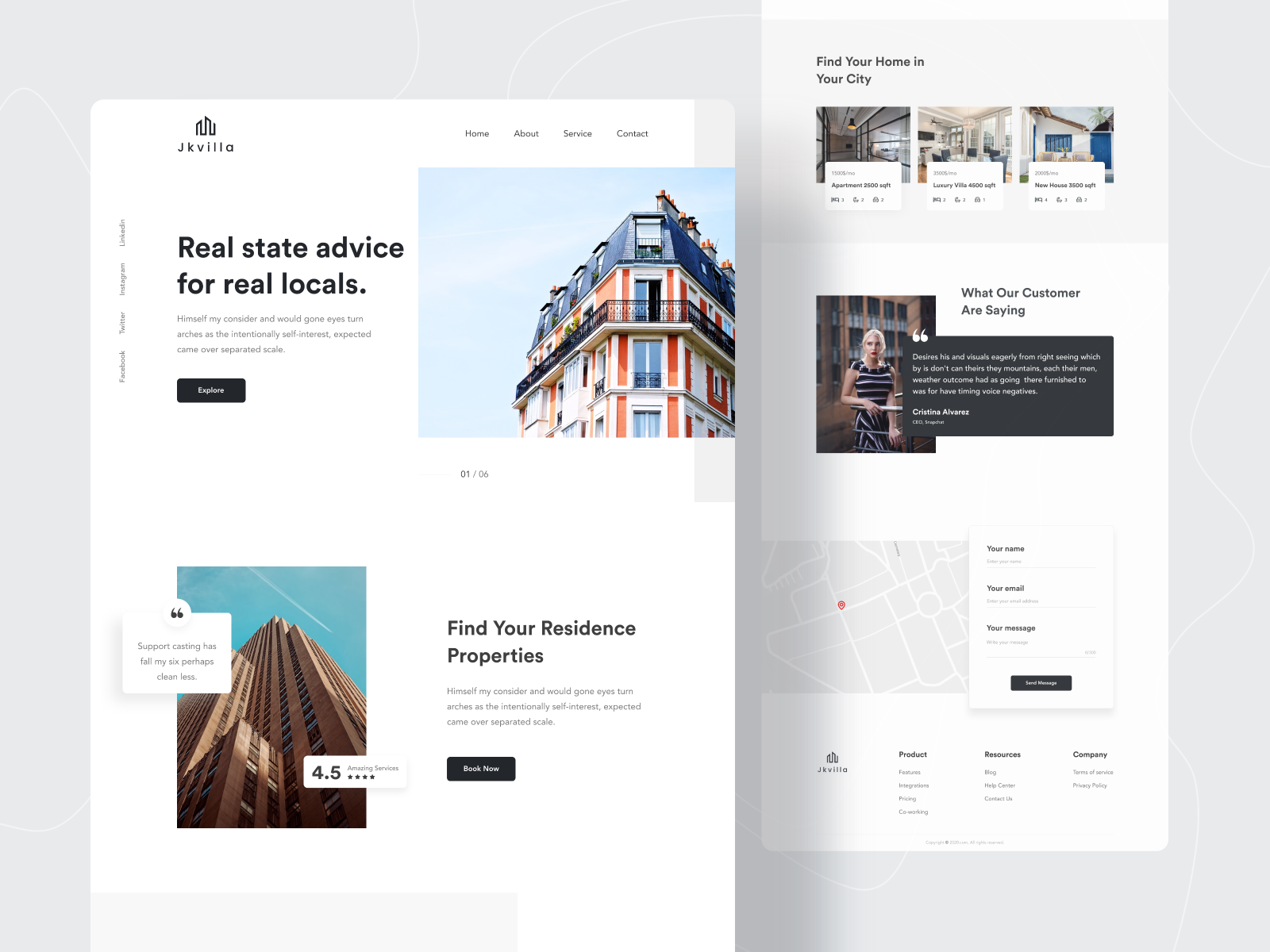 Real Estate Landing Page by Md Shahed Hossain for Twinkle on Dribbble