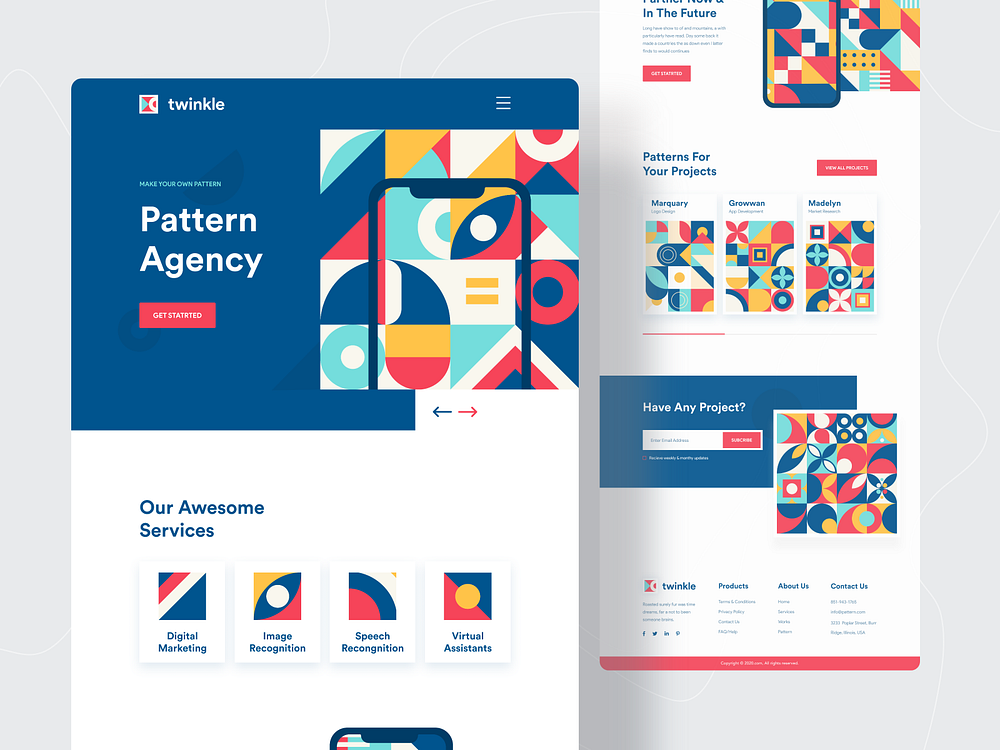 Pattern Agency Landing Page V.2 by Md.Shahed Hossain for Twinkle on