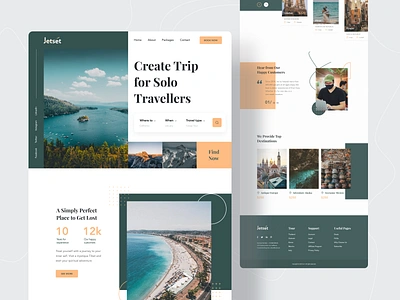 Tour & Travel Website Design 2021 trend dribbble best shot homepage design landing page landing page design landingpage popular shot tour tourism travel travel agency traveling trip trips ui design web design webdesign website website concept website design