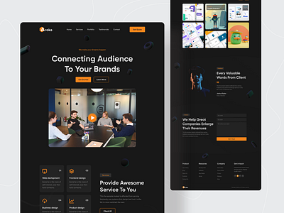 Dark Agency Series - 01 2021 trend agency agency landing page agency website creative agency dark mode dark theme dark ui digital agency website dribbble best shot landing page landing page design landingpage popular shot trends ui ux web design webdesign website concept website design